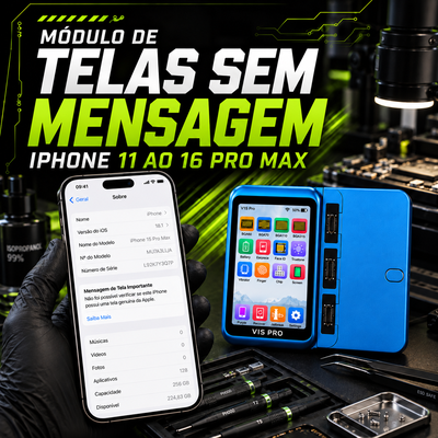 Módulo Telas sem Mensagem do iPhone 11 ao 16 Pro Max
